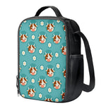 Cute Cow And Daisy Flower Pattern Print Crossbody Lunch Bag