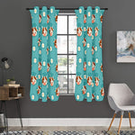 Cute Cow And Daisy Flower Pattern Print Curtain