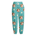 Cute Cow And Daisy Flower Pattern Print Fleece Lined Knit Pants
