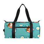 Cute Cow And Daisy Flower Pattern Print Gym Bag