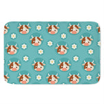 Cute Cow And Daisy Flower Pattern Print Indoor Door Mat
