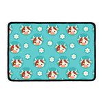 Cute Cow And Daisy Flower Pattern Print Kitchen Mat