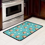 Cute Cow And Daisy Flower Pattern Print Kitchen Mat