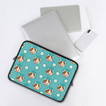 Cute Cow And Daisy Flower Pattern Print Laptop Sleeve