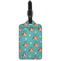 Cute Cow And Daisy Flower Pattern Print Luggage Tag
