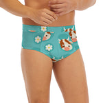 Cute Cow And Daisy Flower Pattern Print Men's Briefs