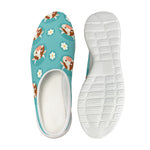 Cute Cow And Daisy Flower Pattern Print Mesh Casual Shoes