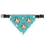 Cute Cow And Daisy Flower Pattern Print Over The Collar Dog Bandana