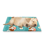 Cute Cow And Daisy Flower Pattern Print Pet Cooling Mat Cover
