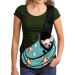 Cute Cow And Daisy Flower Pattern Print Pet Sling Carrier