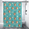 Cute Cow And Daisy Flower Pattern Print Shower Curtain