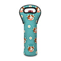 Cute Cow And Daisy Flower Pattern Print Single Neoprene Wine Tote