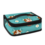 Cute Cow And Daisy Flower Pattern Print Small Lunch Bag