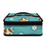 Cute Cow And Daisy Flower Pattern Print Small Lunch Bag