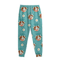 Cute Cow And Daisy Flower Pattern Print Sweatpants