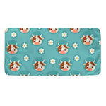 Cute Cow And Daisy Flower Pattern Print Towel