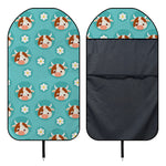 Cute Cow And Daisy Flower Pattern Print Waterproof Car Seat Cover