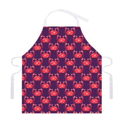 Cute Crab Pattern Print Adjustable Apron
