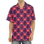 Cute Crab Pattern Print Aloha Shirt