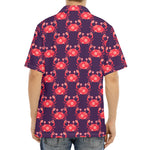 Cute Crab Pattern Print Aloha Shirt