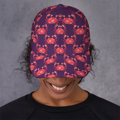 Cute Crab Pattern Print Baseball Cap