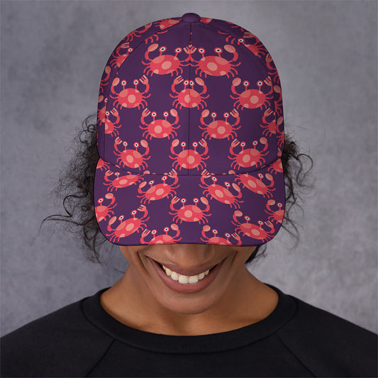 Cute Crab Pattern Print Baseball Cap