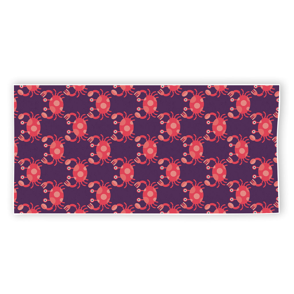 Cute Crab Pattern Print Beach Towel