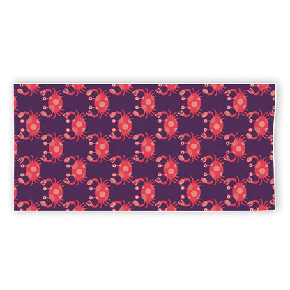 Cute Crab Pattern Print Beach Towel