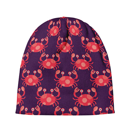 Cute Crab Pattern Print Beanie