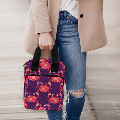 Cute Crab Pattern Print Bible Tote Bag