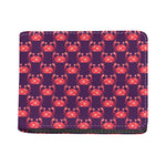 Cute Crab Pattern Print Bifold Wallet