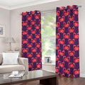 Cute Crab Pattern Print Dimout Grommet Curtains