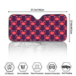 Cute Crab Pattern Print Car Windshield Sun Shade