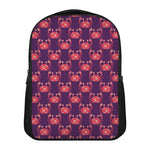 Cute Crab Pattern Print Casual Backpack
