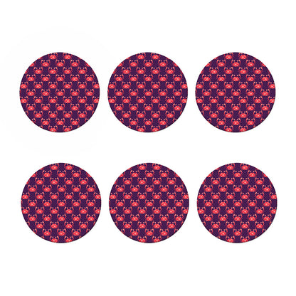 Cute Crab Pattern Print Coaster Set