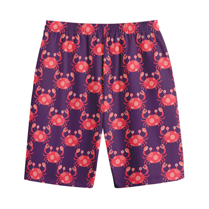 Cute Crab Pattern Print Cotton Shorts