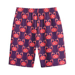 Cute Crab Pattern Print Cotton Shorts