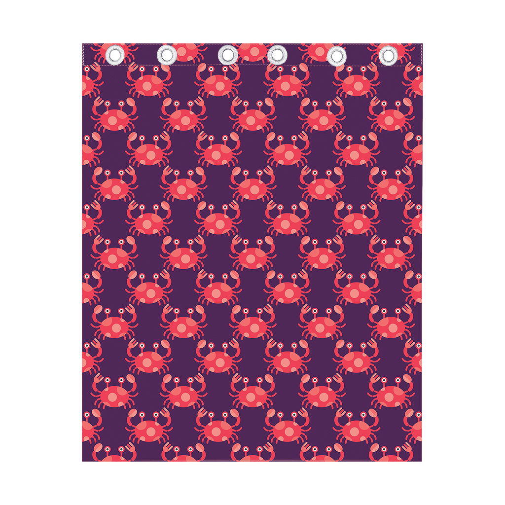 Cute Crab Pattern Print Curtain