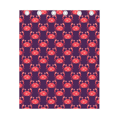 Cute Crab Pattern Print Curtain
