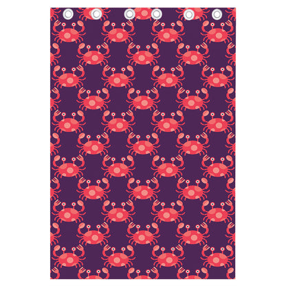 Cute Crab Pattern Print Curtain