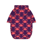 Cute Crab Pattern Print Dog Zip Up Hoodie