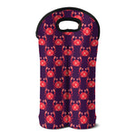 Cute Crab Pattern Print Double Neoprene Wine Tote