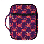 Cute Crab Pattern Print Front Pocket Bible Bag