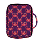 Cute Crab Pattern Print Front Pocket Bible Bag