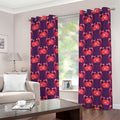 Cute Crab Pattern Print Grommet Curtains