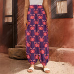 Cute Crab Pattern Print Harem Pants