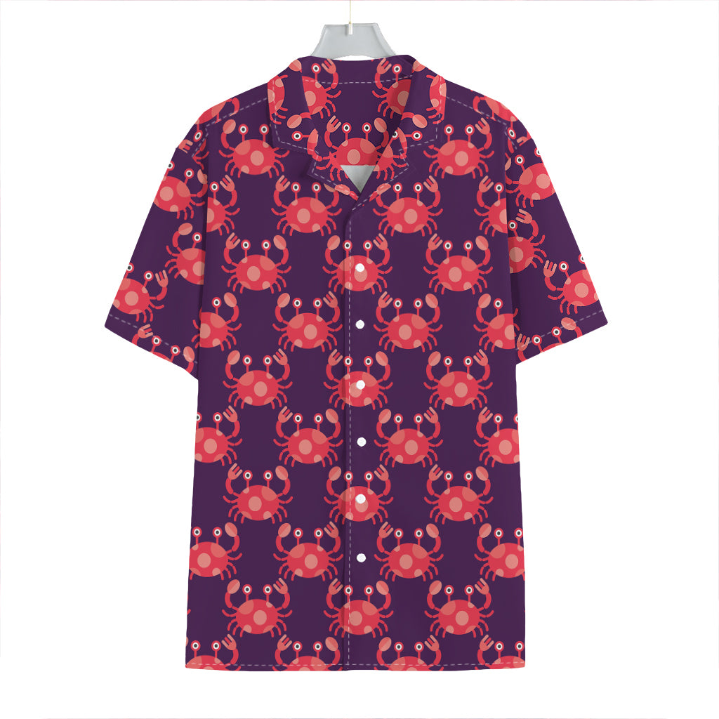 Cute Crab Pattern Print Hawaiian Shirt