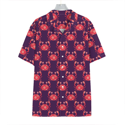 Cute Crab Pattern Print Hawaiian Shirt