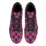 Cute Crab Pattern Print High Top Leather Sneakers
