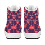 Cute Crab Pattern Print High Top Leather Sneakers